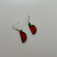 Glass Watermelon Earrings