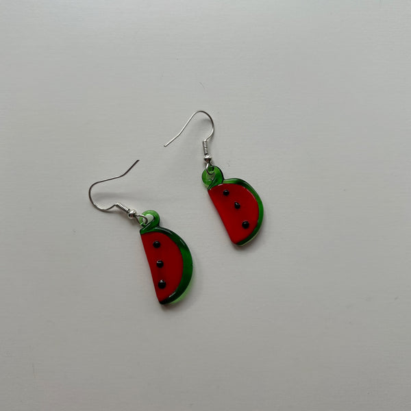 Glass Watermelon Earrings